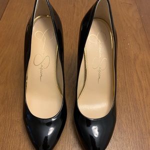 Jessica Simpson Black Patent Malia Pumps 6.5